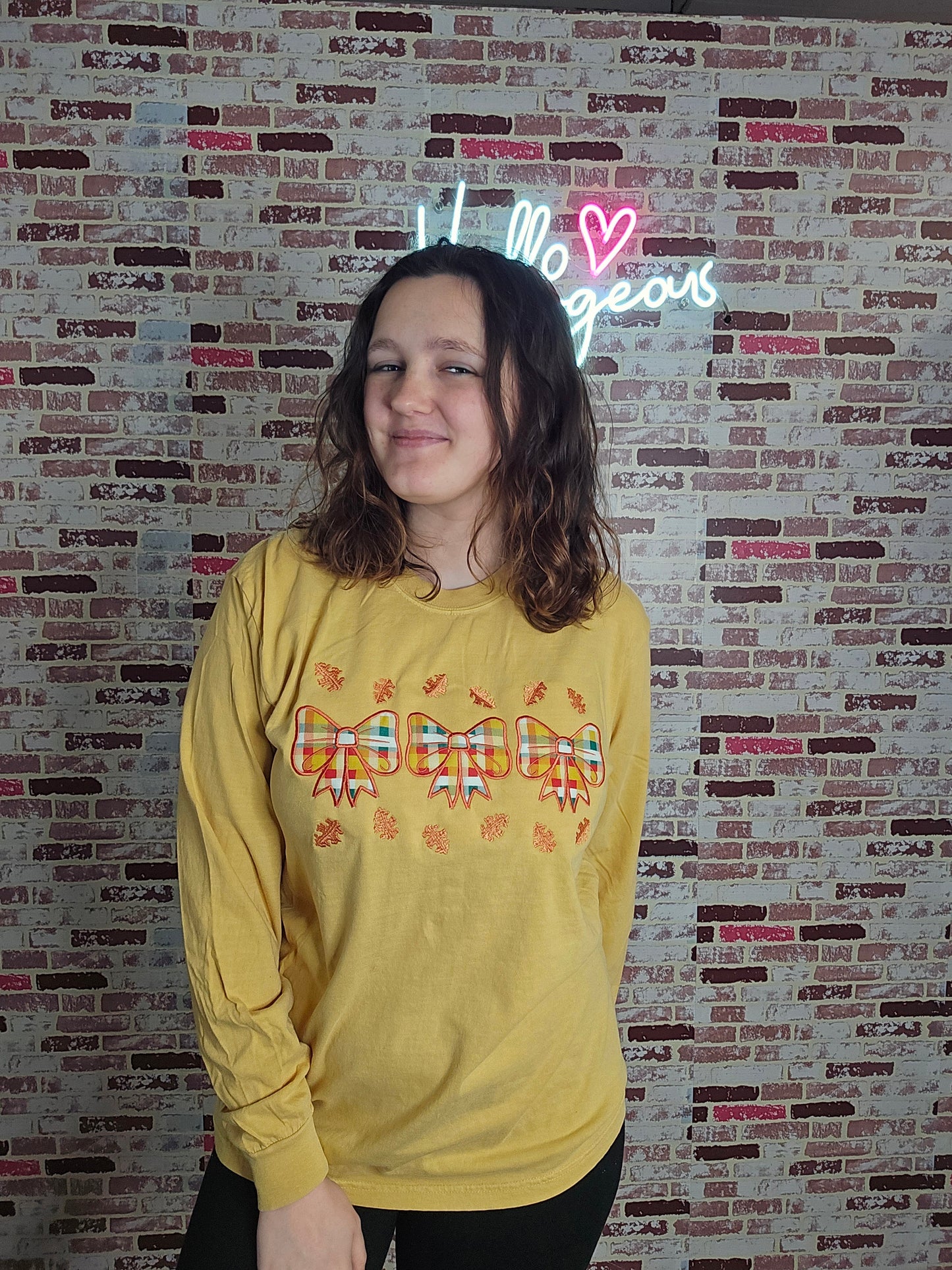 Bows and Leaves Long sleeve Tee