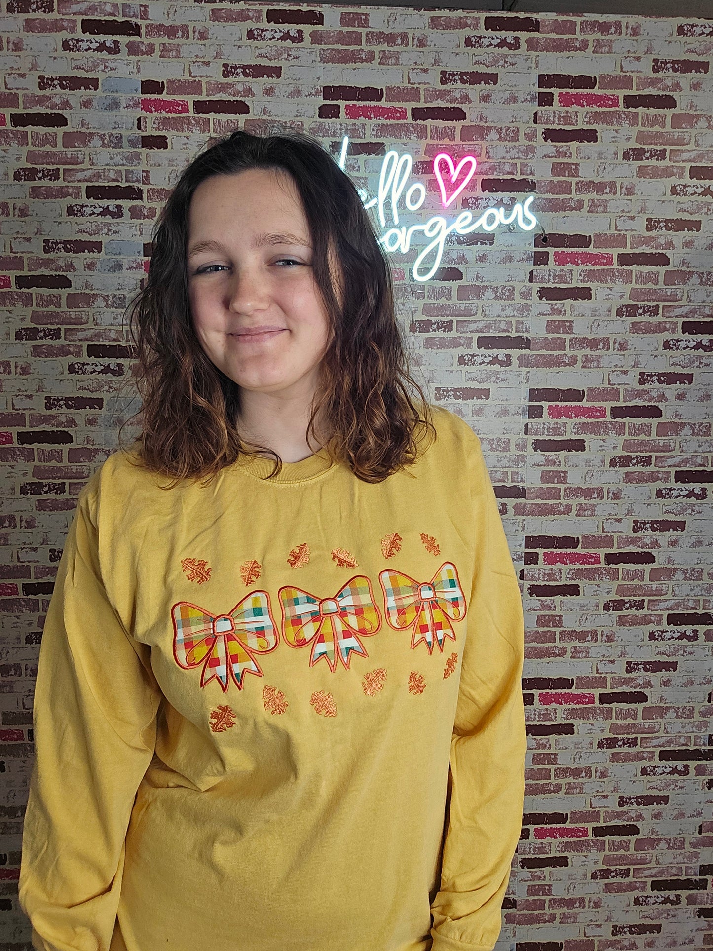 Bows and Leaves Long sleeve Tee