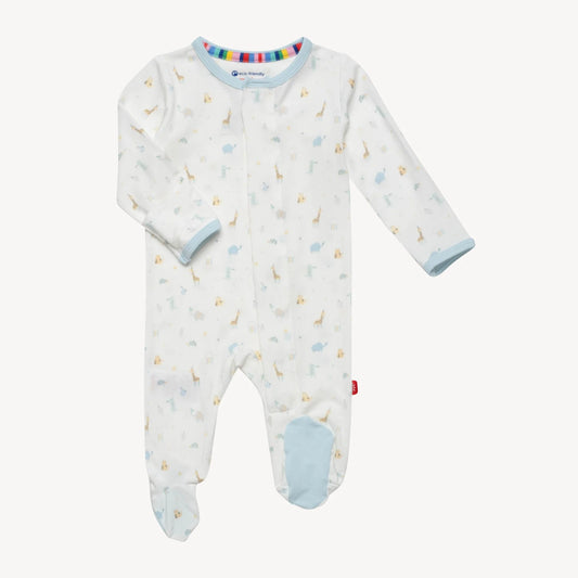 Magnetic Me Blue Little Bitty Pretty One Footed Sleeper