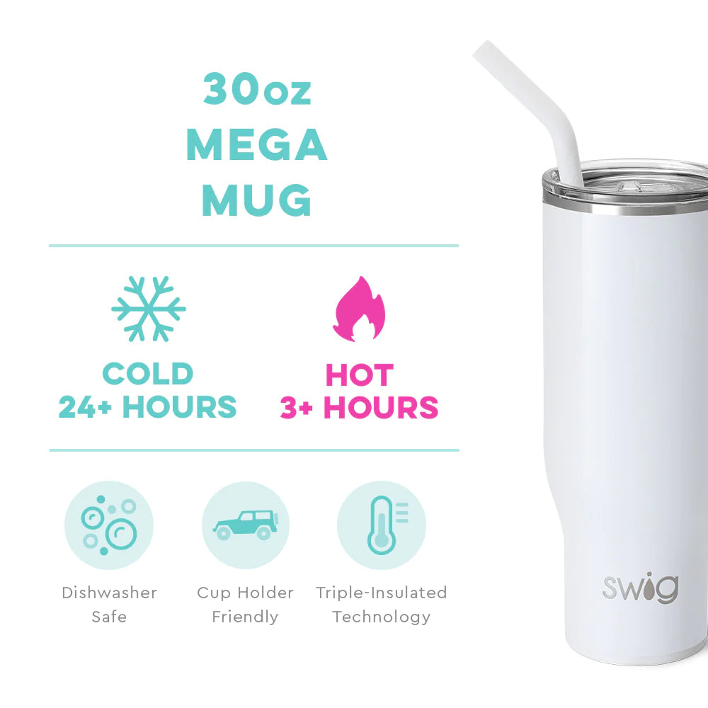 Shimmer White Mega Mug (30oz.)