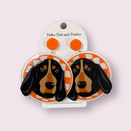 Dog Disk Earring