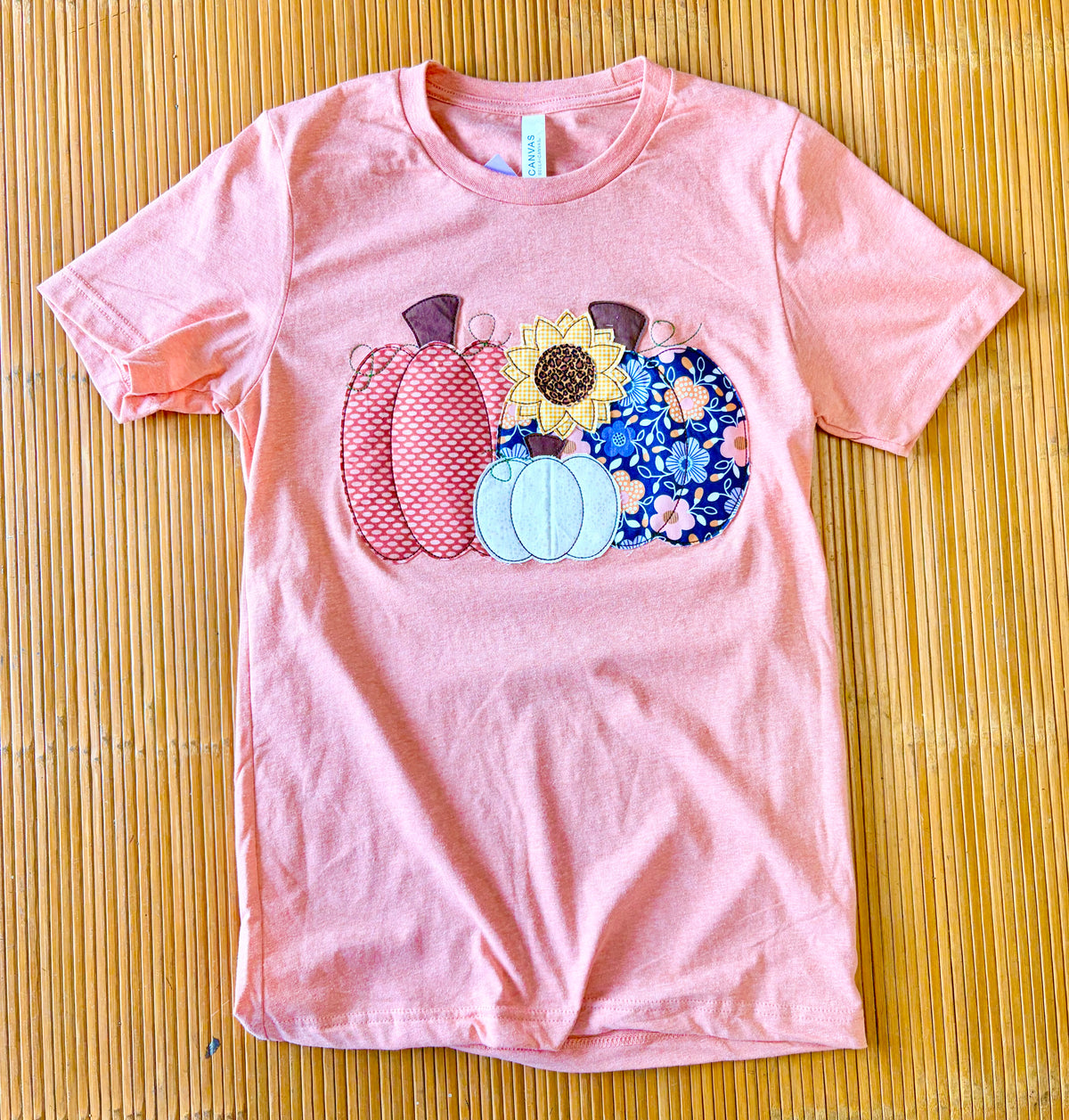 Fall Pumpkin Appliqued Tee