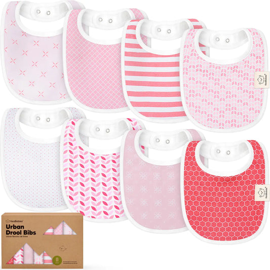 KeaBabies Urban Drool Bibs 8pc