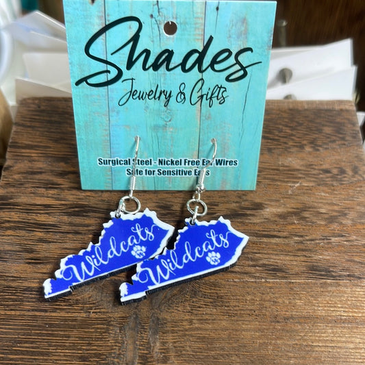KY Wildcats Earring