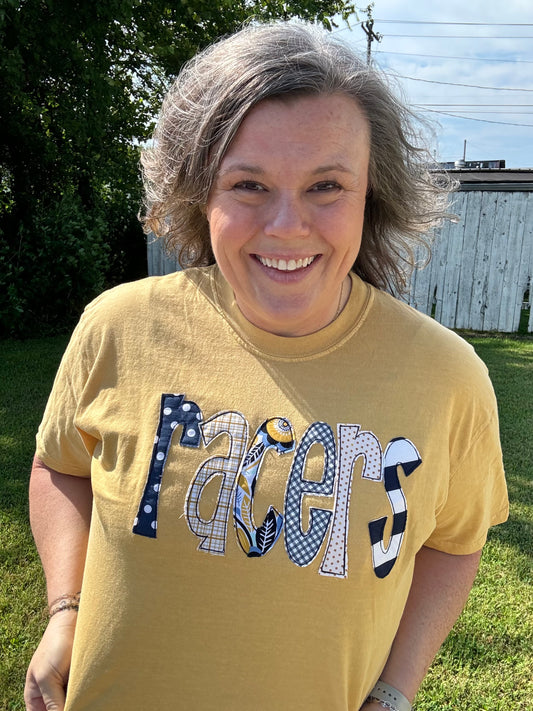 Racer Appliqued Comfort Colors Tee