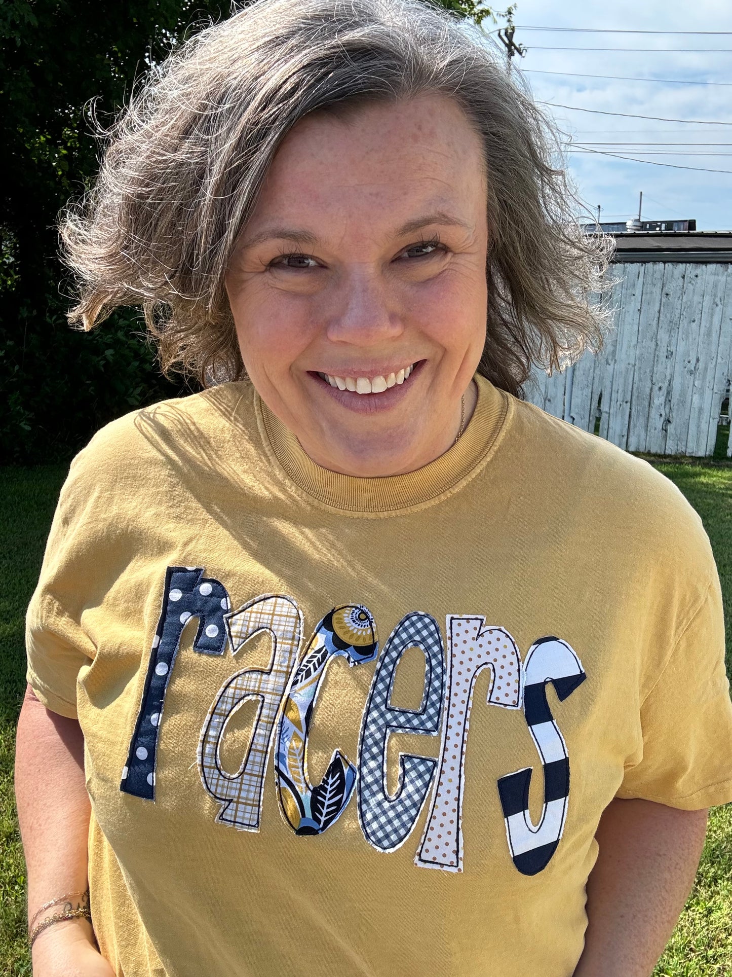 Racer Appliqued Comfort Colors Tee