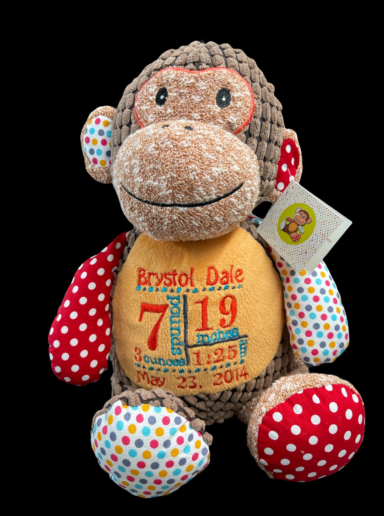 Embroidered Stuffed Sloth Animal Cubbie Personalized Baby Gift