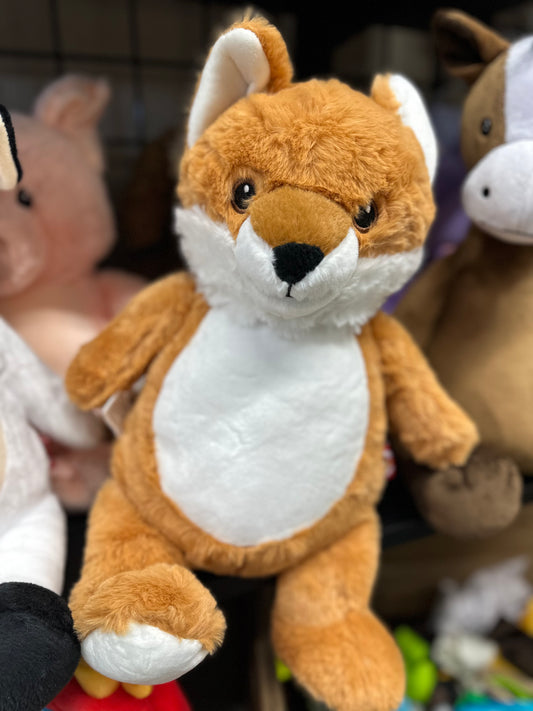 Embroidered Stuffed Fox Animal Cubbie Personalized Baby Gift