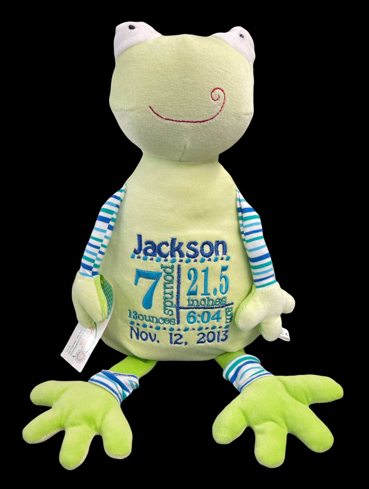 Embroidered Stuffed Sloth Animal Cubbie Personalized Baby Gift