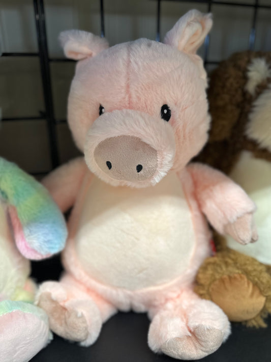 Embroidered Stuffed Pig Animal Cubbie Personalized Baby Gift