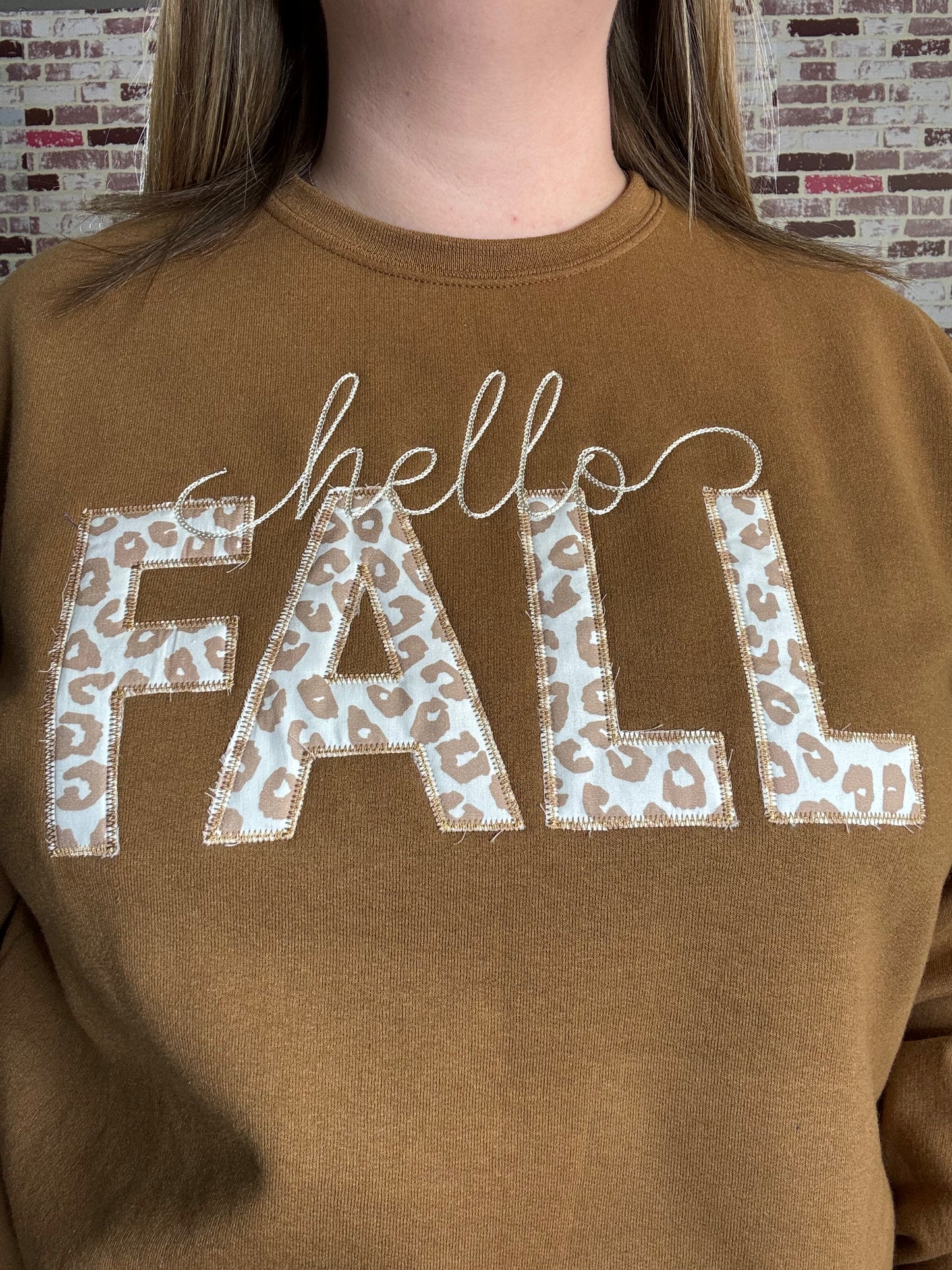 Hello Fall leopard print sweatshirt