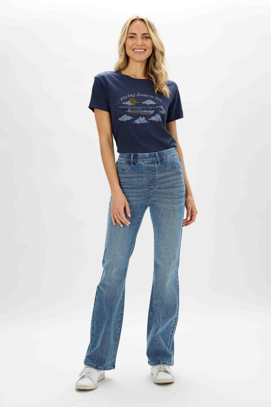 Judy Blue Elastic Waist Bootcut Jeans