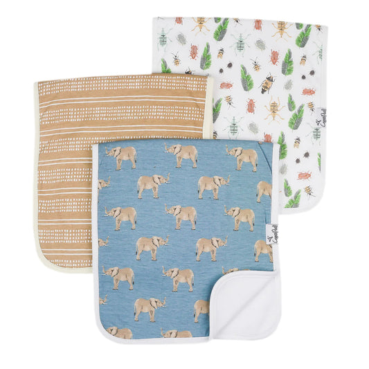 Peanut Set of Three Premium Burp Clothes