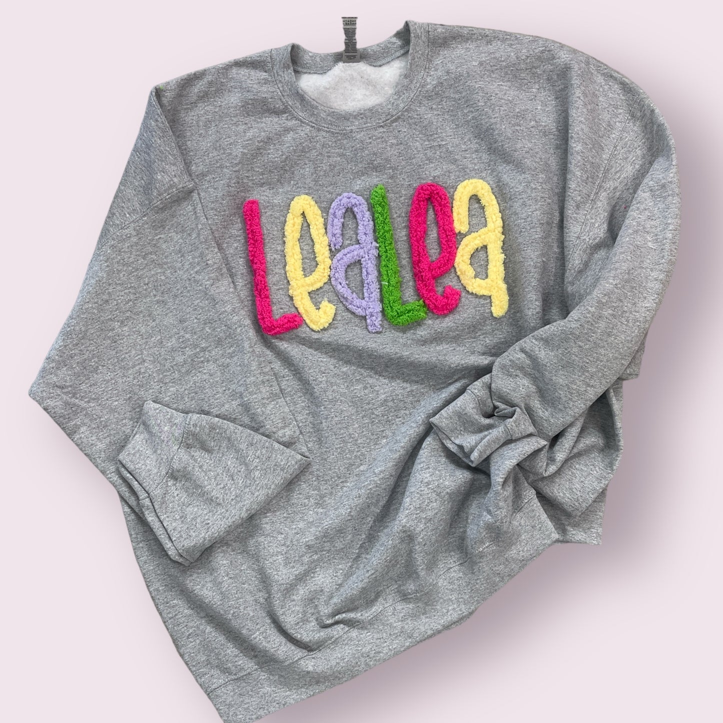 Name Game Personalized Chunky Yarn Crewneck