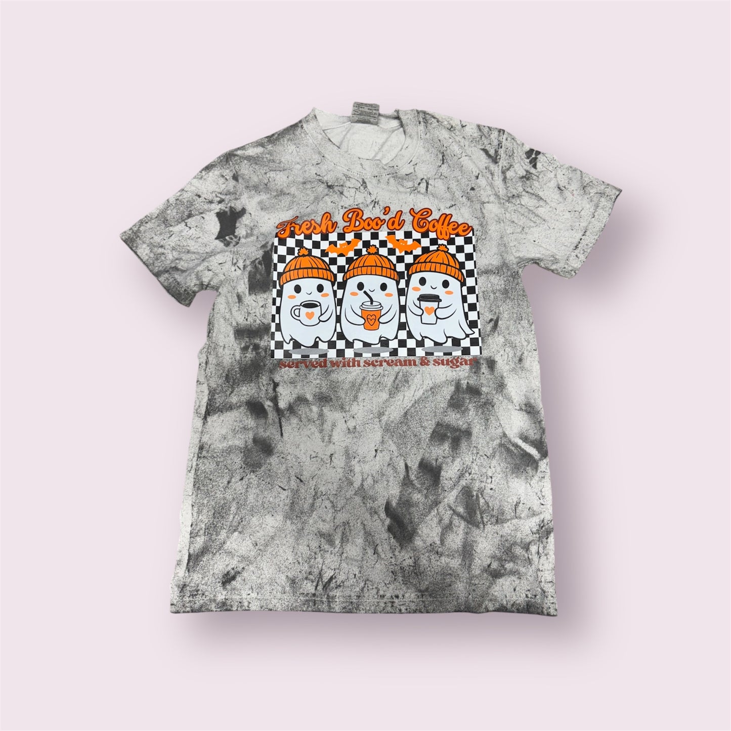 fresh boo'd coffee grey tee