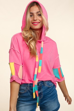 Pop of Pink Hoodie