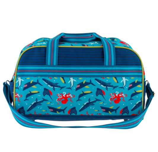 Shark Print Monogrammed Duffel Bag