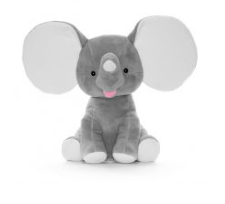 Embroidered Stuffed Gray Elephant Animal Cubbie Personalized Baby Gift