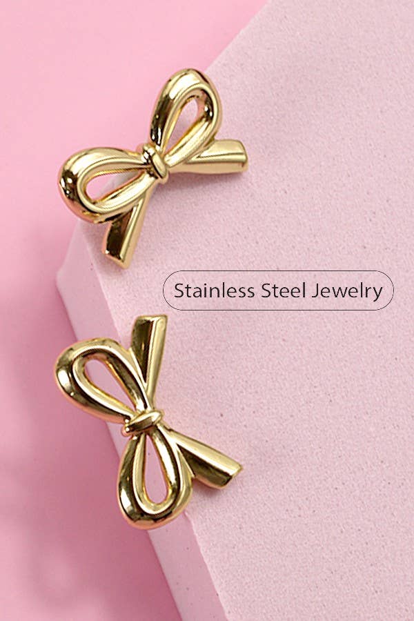 SMALL BOW STUD EARRINGS