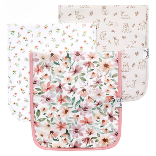 Natalie Set of Three Premium Burp Cloths