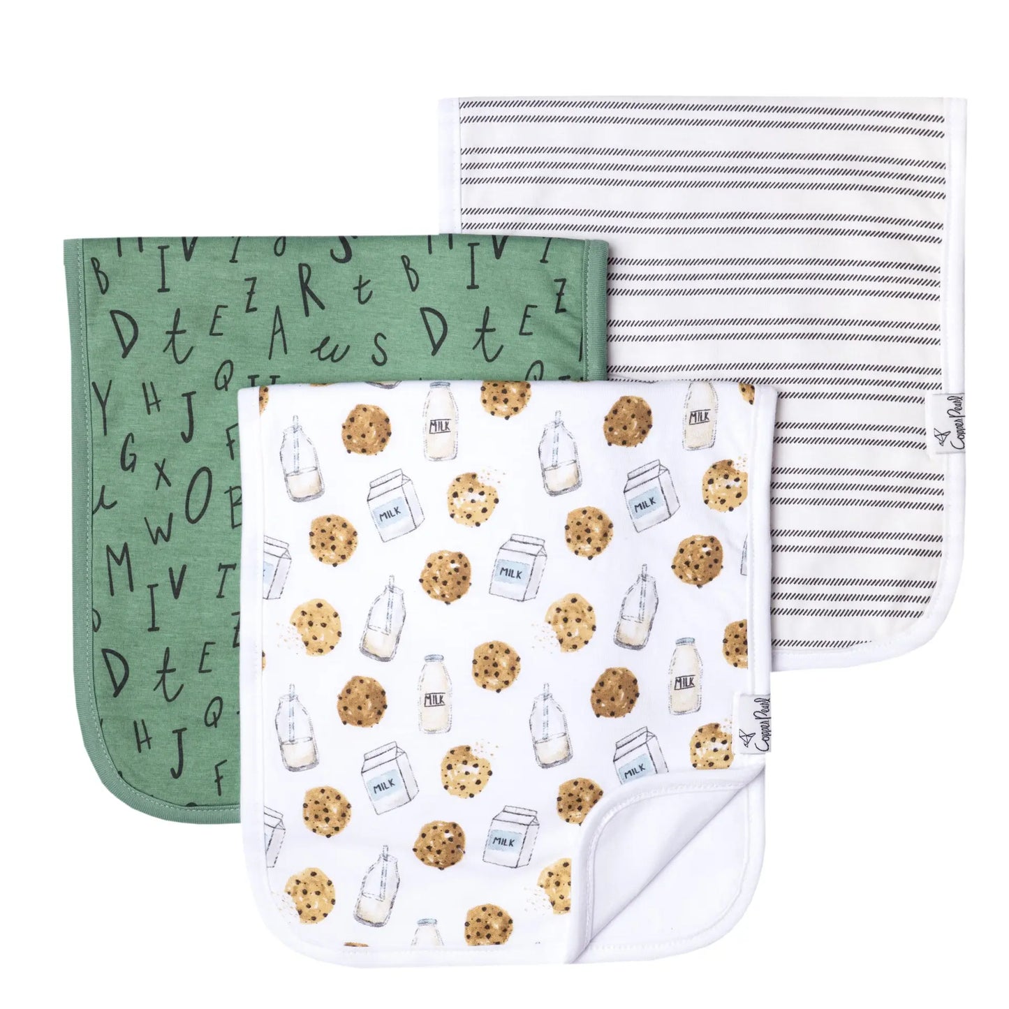 Chip Set of Three Premium Burp Cloths