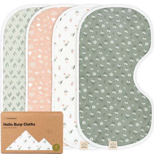 KeaBabies Hallo Burp Cloths 4pc