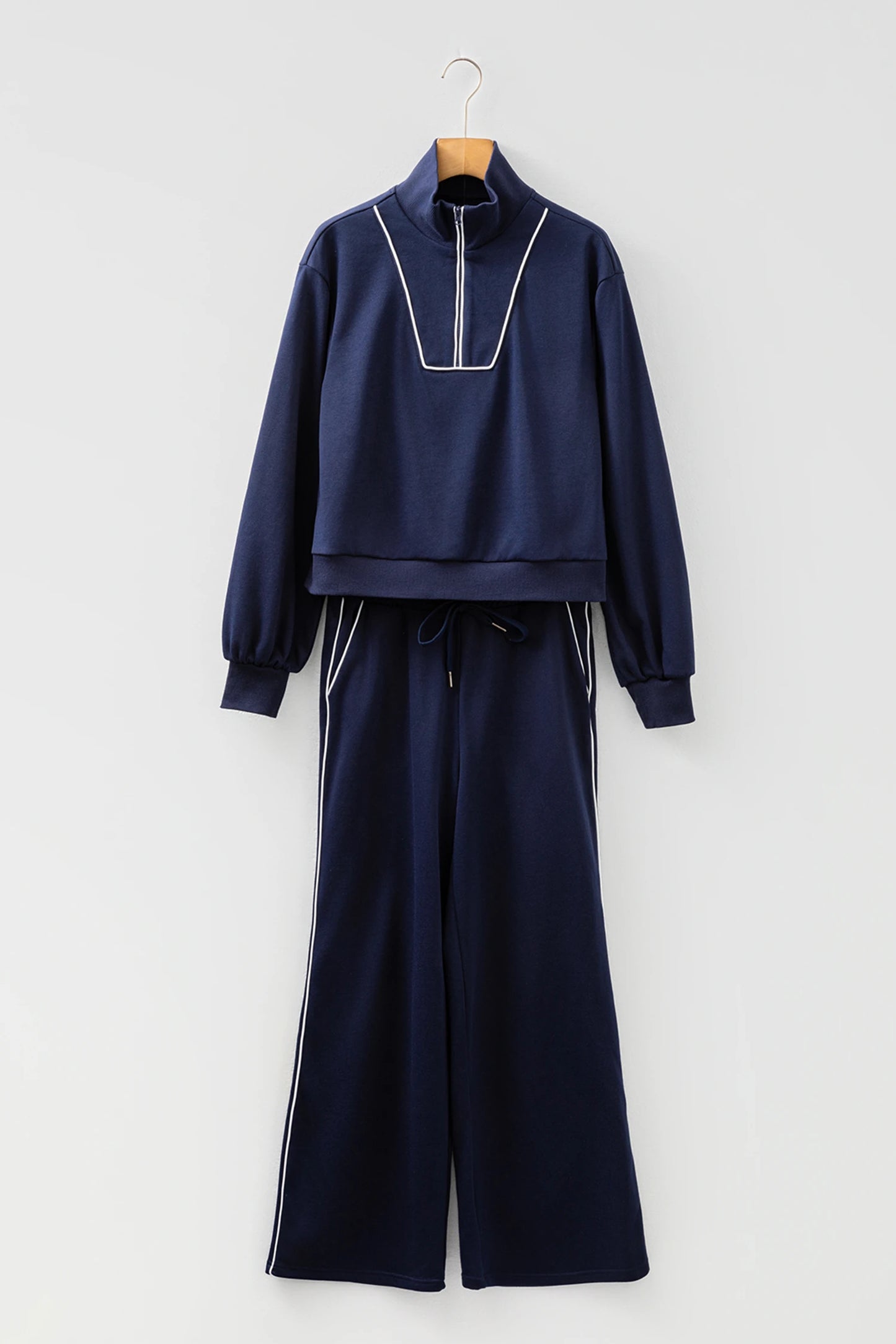 Navy with White Contrast 2pc Set