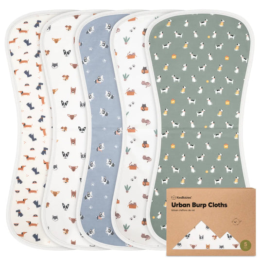 KeaBabies Urban Burp cloths 5pc