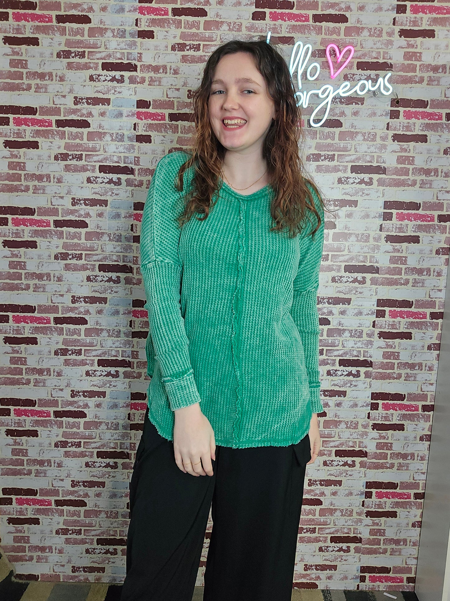 Waffle Long Sleeve Tee