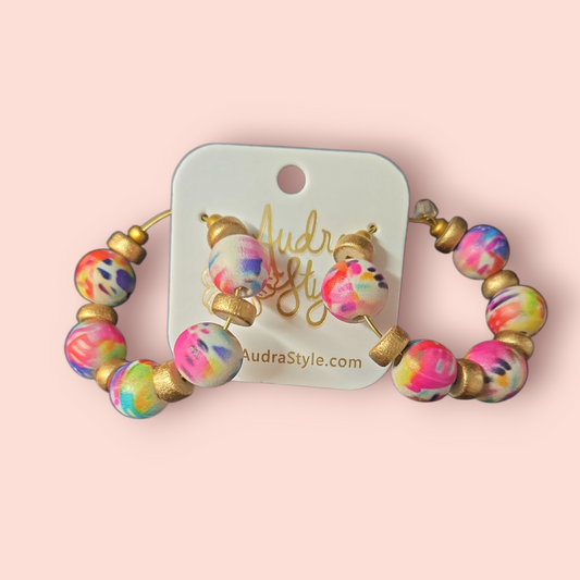 Spring hoop earrings