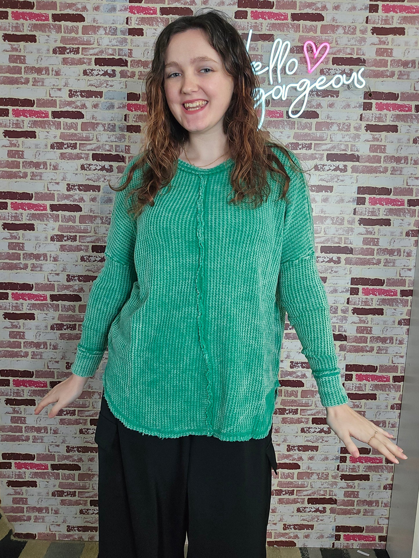 Waffle Long Sleeve Tee