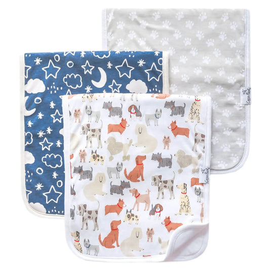 Rufus Set of Three Premium Burp Cloths