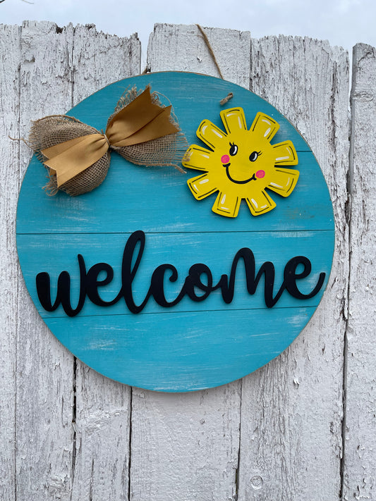 Welcome Interchangeable Door Hanger