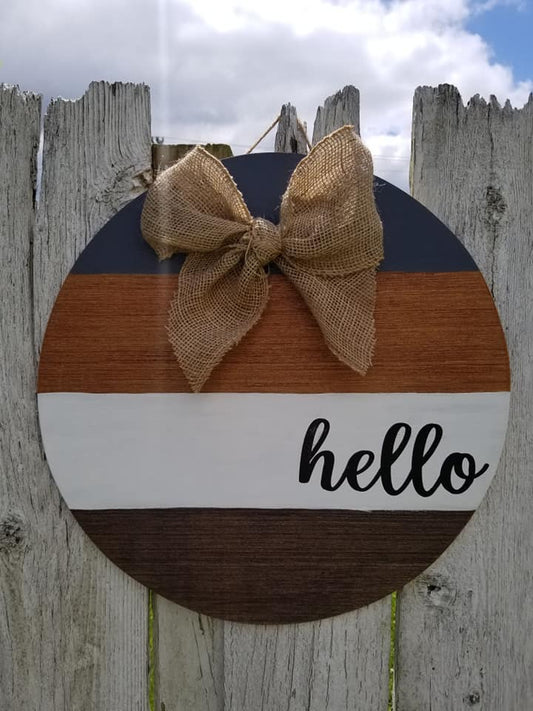Simple Hello Door Hanger