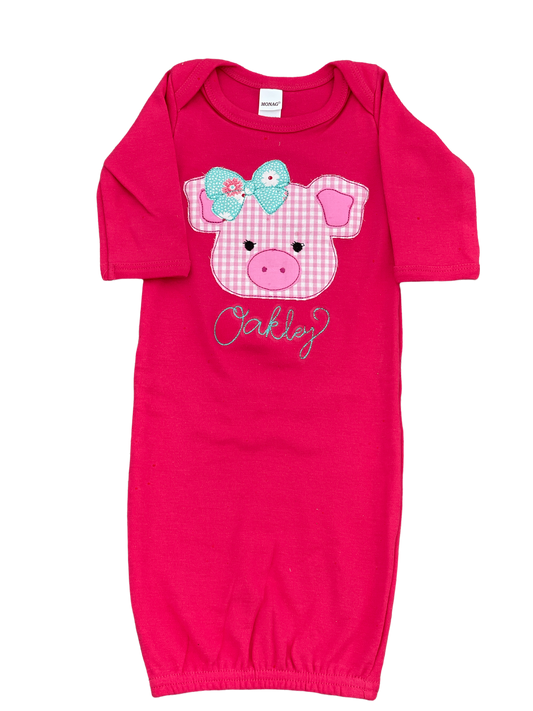 Customized Piggie Baby Gown