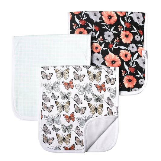 Dot Set of Three Premium Burp Clothes