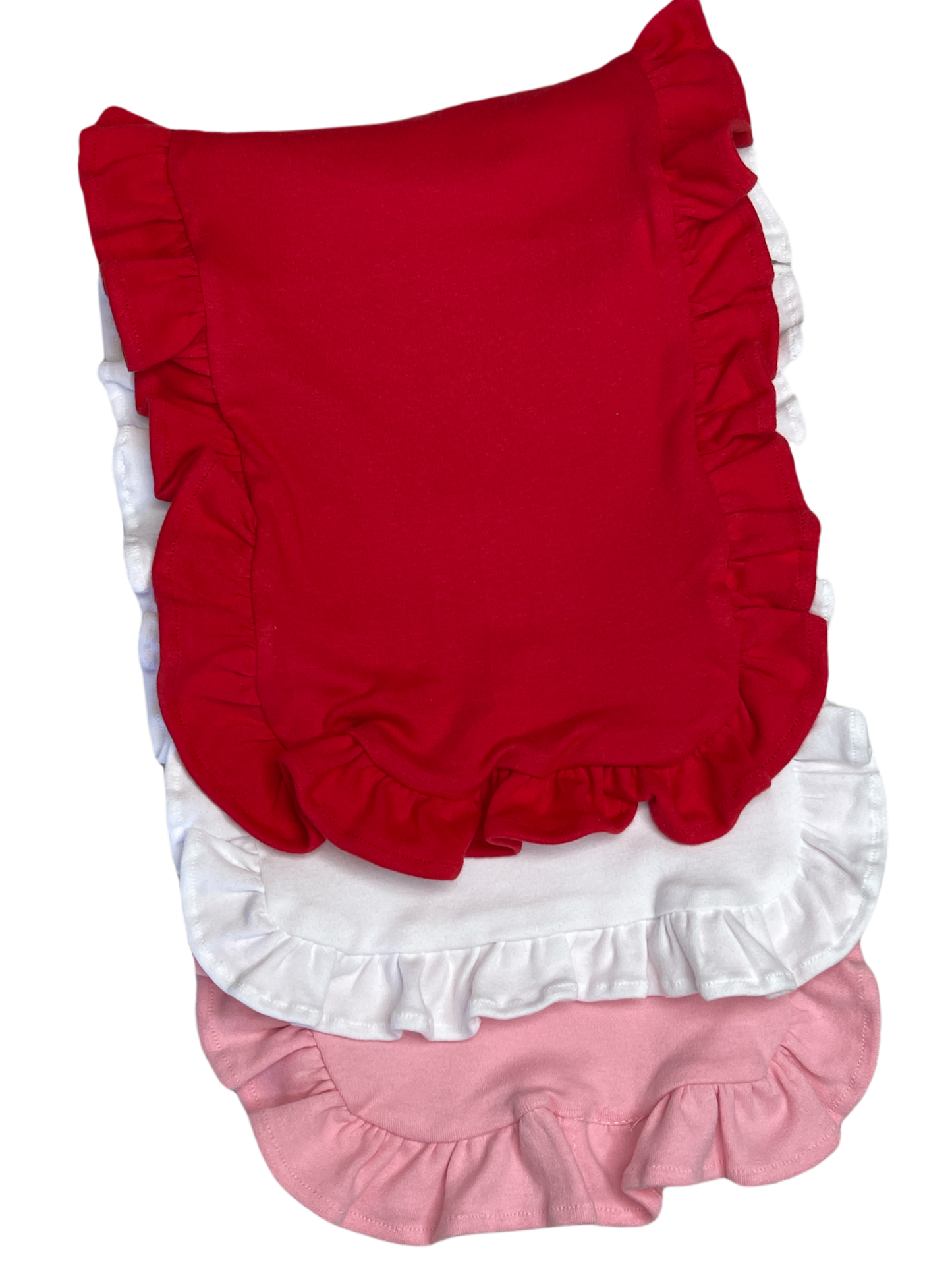 Monogrammed Ruffle Burp Cloth
