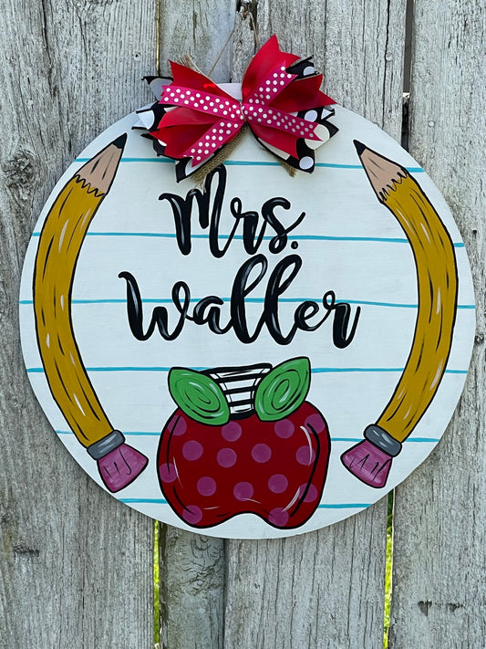 Customizable Teacher Hanger