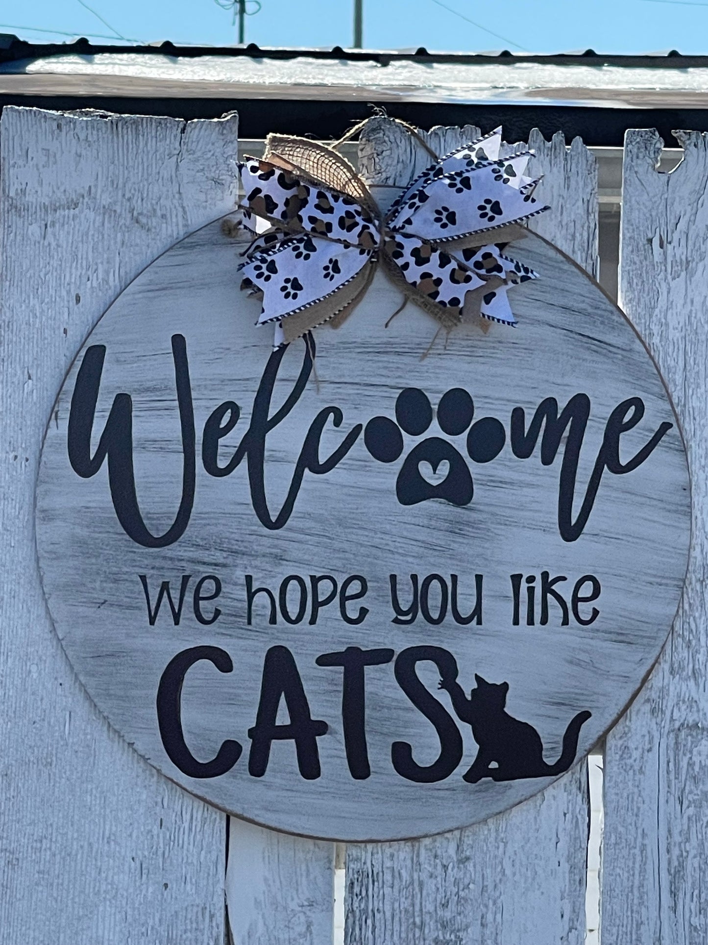 Welcome Hope you Like Cats Door Hanger