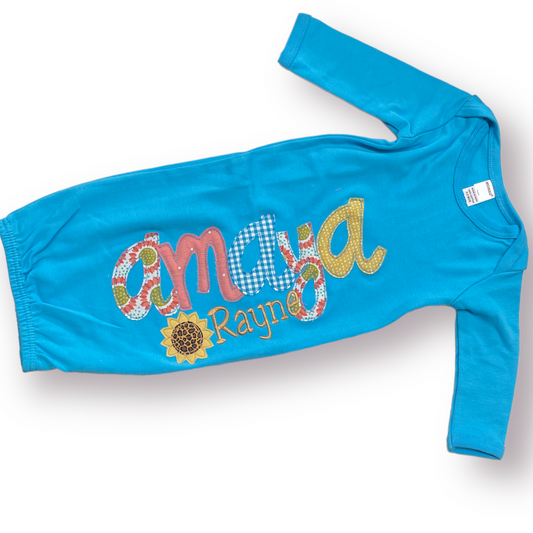Sunflower Name Game Gown