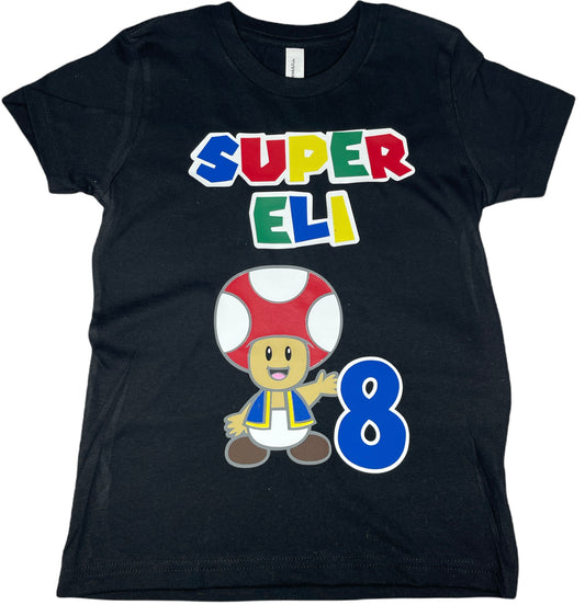 Mario Toad Inspired Birthday Tee