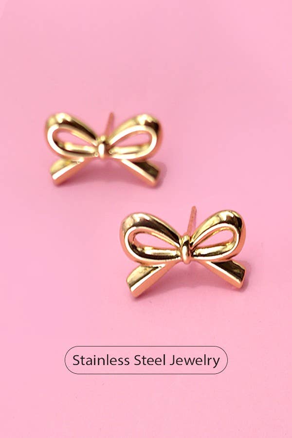 SMALL BOW STUD EARRINGS