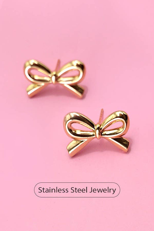 SMALL BOW STUD EARRINGS