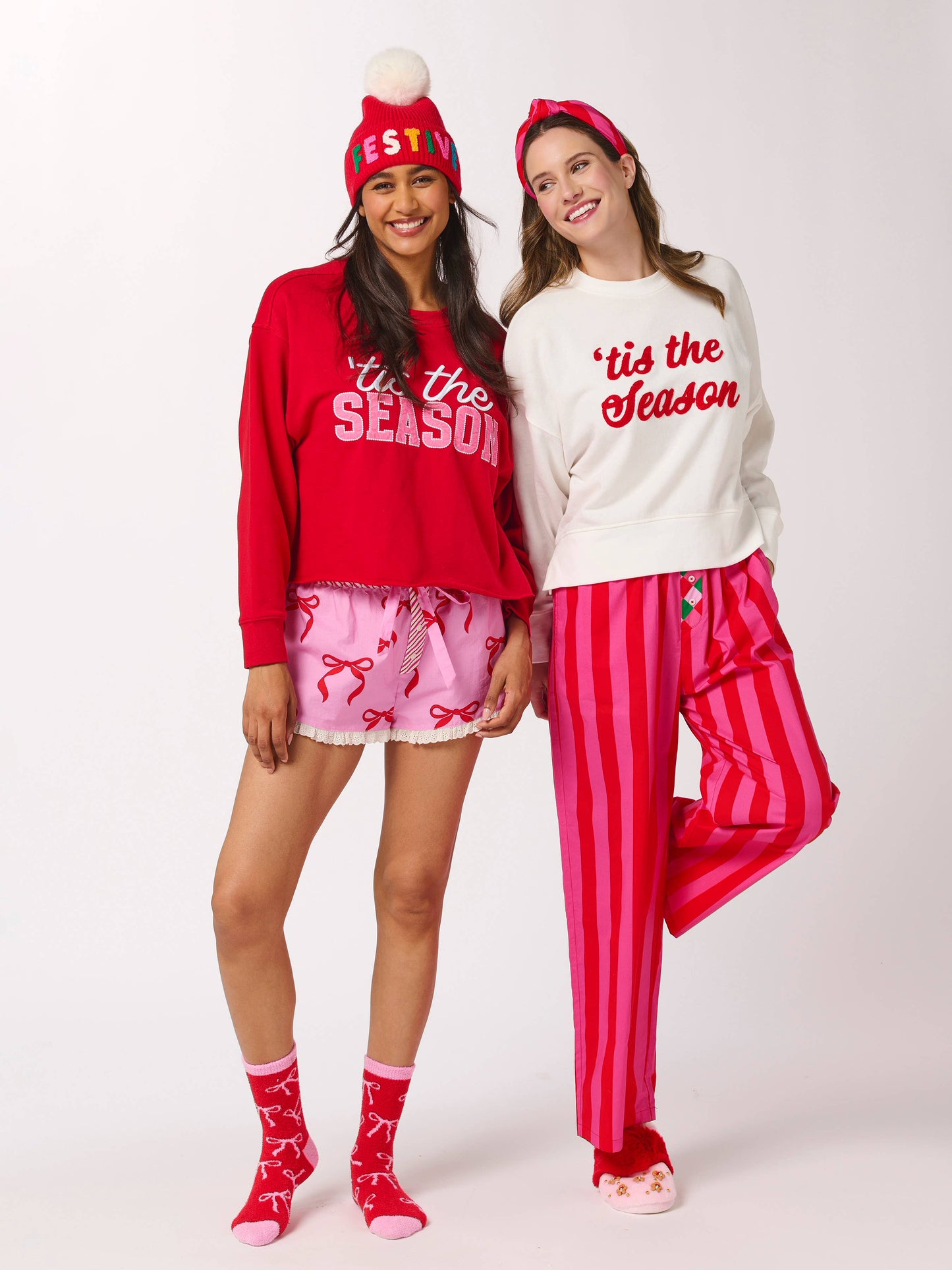 "FESTIVE" BEANIE,RED