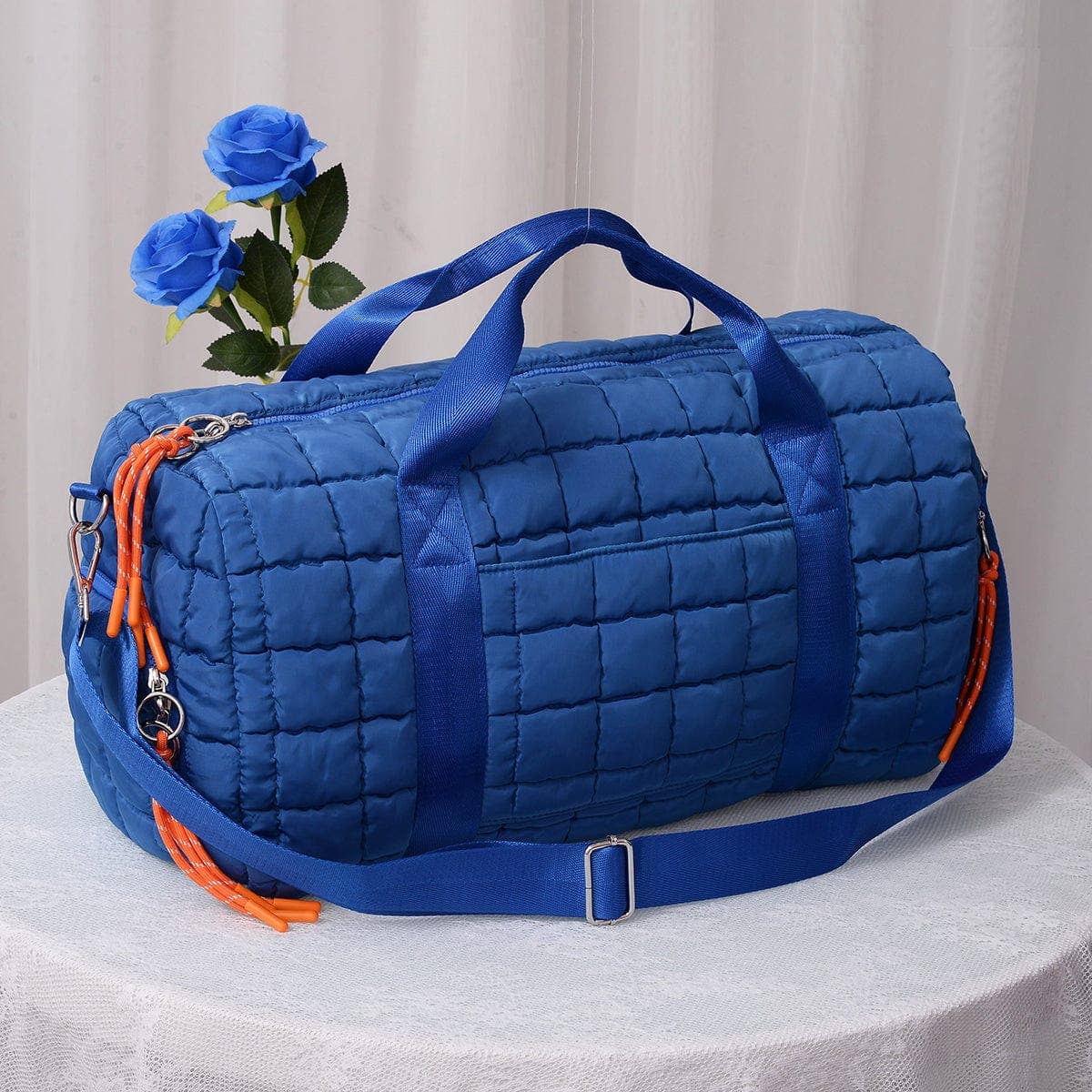 Quilted Puffer Weekender Bag