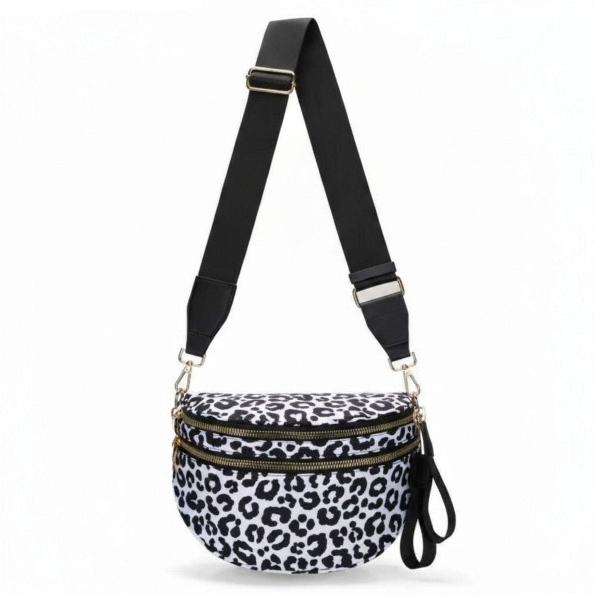 Nylon Leopard Sling/Crossbody Bag