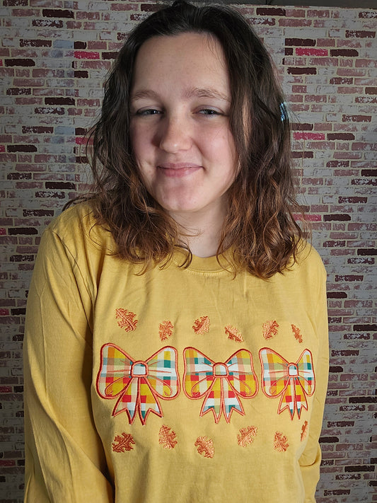 Bows and Leaves Long sleeve Tee