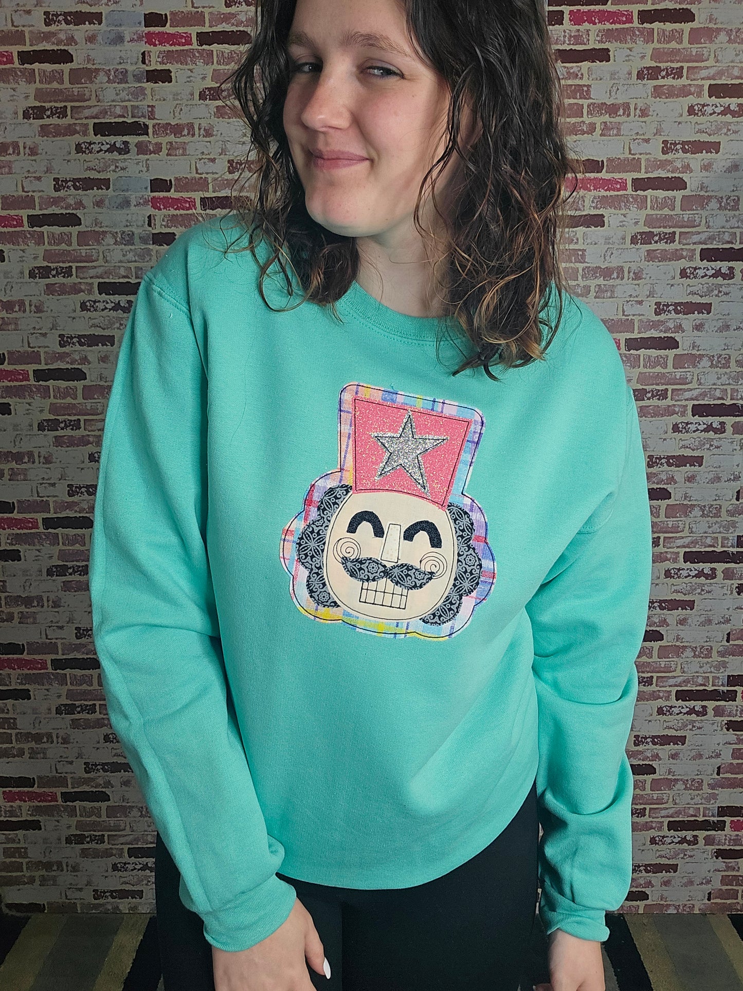 Teal blue nutcracker