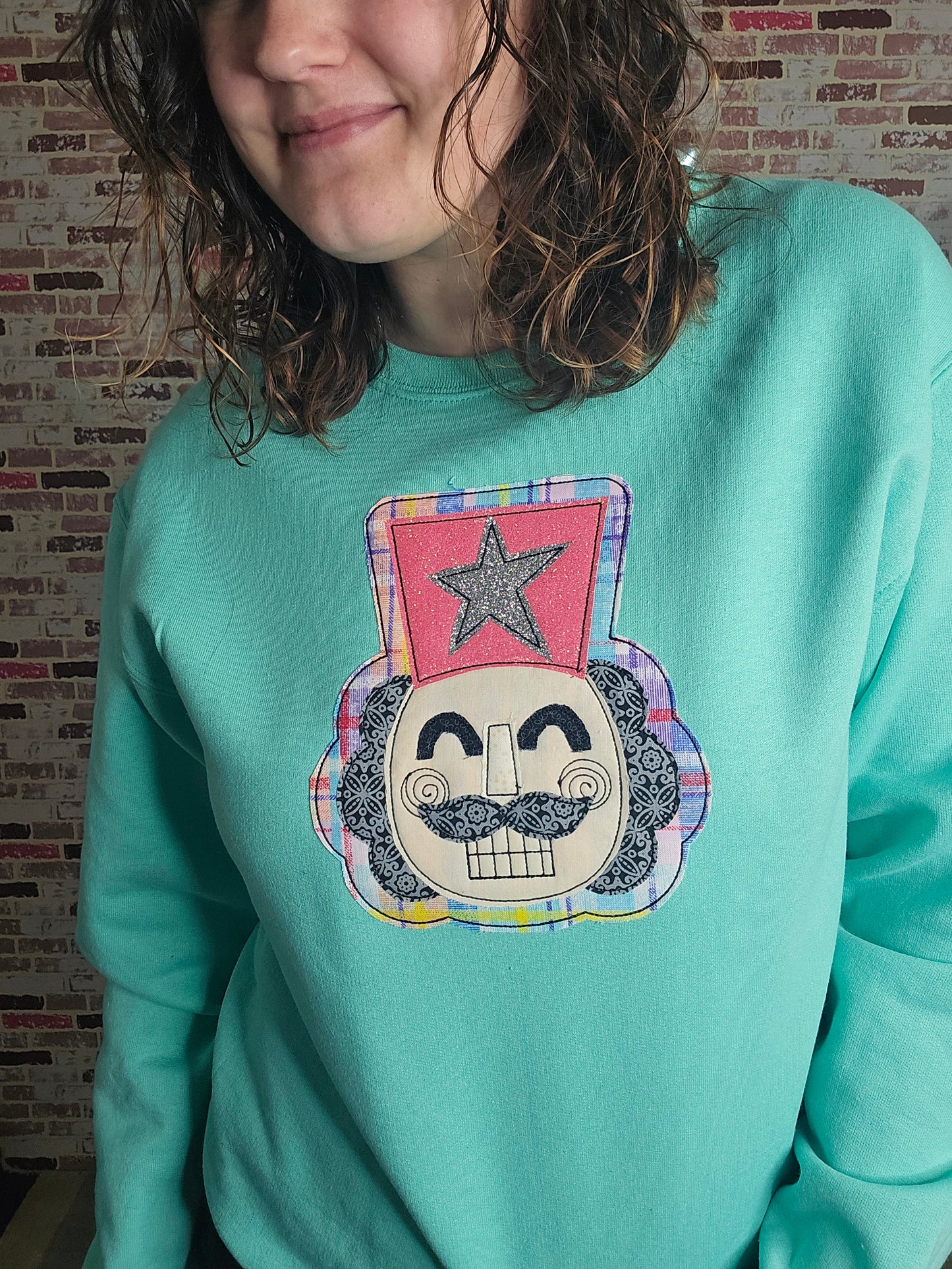 Teal blue nutcracker