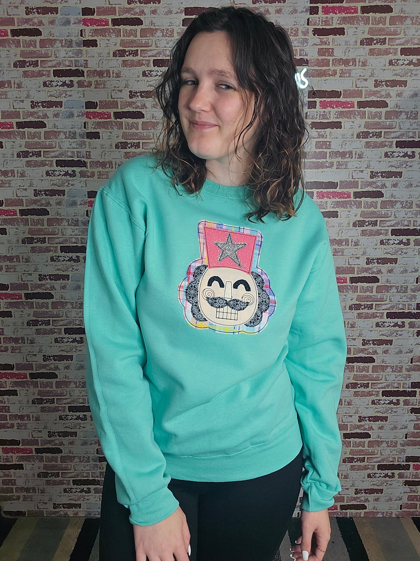 Teal blue nutcracker